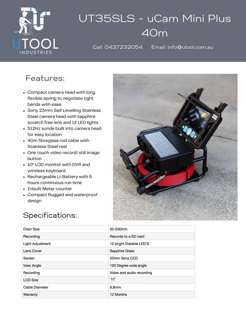 uTool Ucam Mini Plus - 40m – uTool Industries